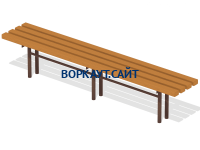 Двухметровая лавочка без спинки 2 м МАФ 1602 в Челябинске Двухметровая лавочка без спинки 2 м МАФ 1602 в Челябинске