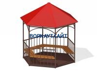 Беседка с лавками и полом МАФ 4122 в Челябинске