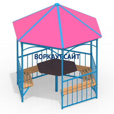 Беседка со столом и лавками МАФ 4121 в Челябинске