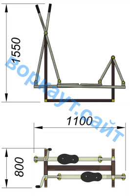 Уличный тренажер "Лыжник" УТ 008 в Челябинске