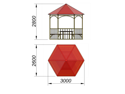 Беседка со столом и лавками МАФ 4121 в Челябинске