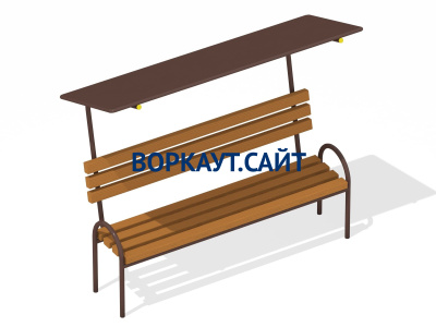 Лавочка под навесом МАФ 1607 в Челябинске