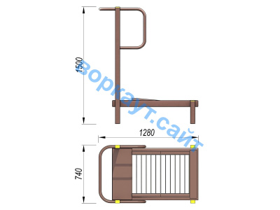 Уличный тренажер Беговая дорожка УТ 009 в Челябинске