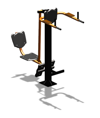 Уличный тренажер "Жим ногами Брусья Пресс" УТ329 в Челябинске