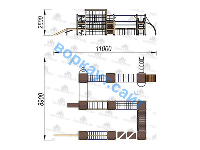 Детский спортивный комплекс Полоса препятствий ДСК 3116 в Челябинске