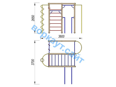 Детский спортивный комплекс Гимнастический ДСК 3107 в Челябинске