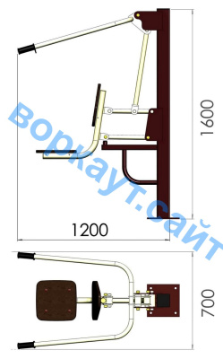 Уличный тренажер "Тяга сверху" УТ 001 в Челябинске