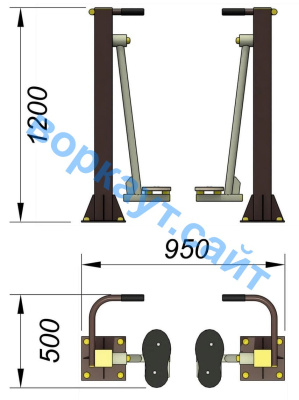 Уличный тренажер "Ходьба в пространстве" УТ 005 в Челябинске