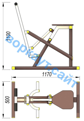 Уличный тренажер "Наездник " УТ 006 в Челябинске