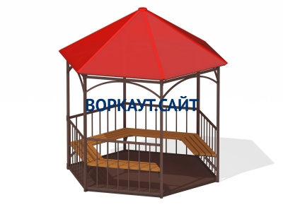 Беседка с лавками и полом МАФ 4122 в Челябинске