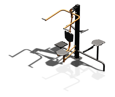Уличный тренажер "Верхняя тяга Твистер стоя Твистер сидя" УТ336 в Челябинске