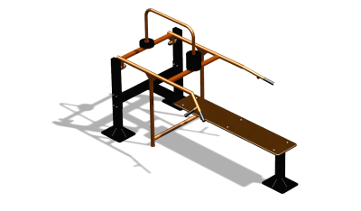 Силовой уличный тренажер  "Горизонтальный жим"  УТ402 в Челябинске