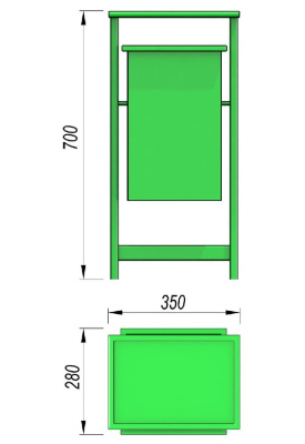 Урна с крышкой МАФ 1631 в Челябинске
