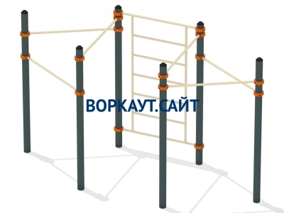 Воркаут турник разноуровневый с шведской стенкой ВС-25 в Челябинске