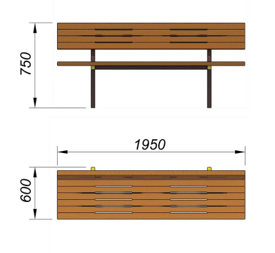 Диван уличный МАФ 1608 в Челябинске